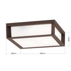 Außenleuchte Henry, corten, Alu-Druckguss, E27, IP44