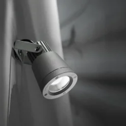 Außenstrahler Hubble, grau, GU10, Aluminium