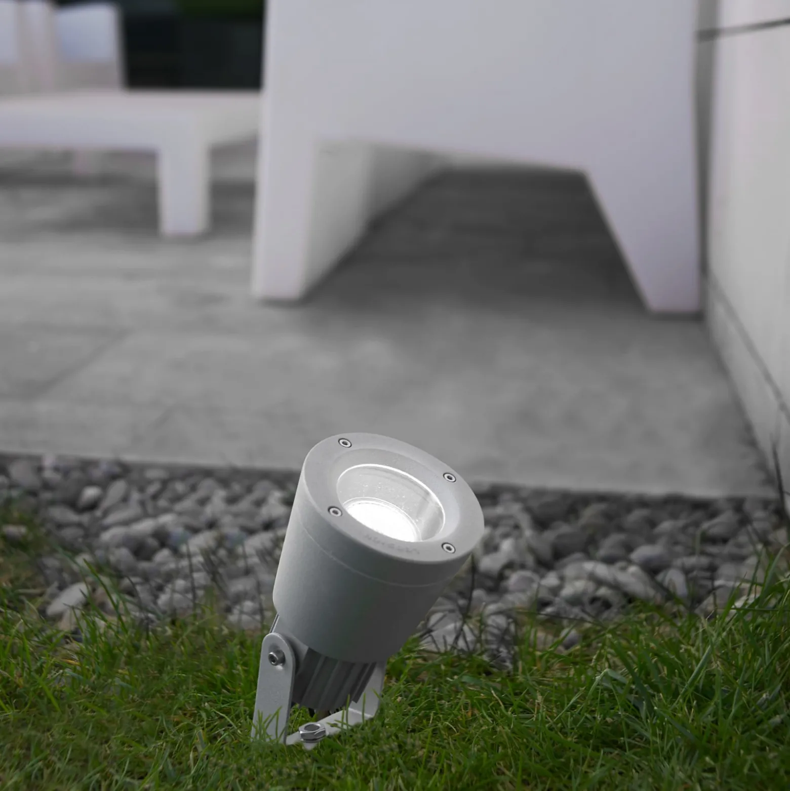 Außenstrahler Hubble, grau, GU10, Aluminium
