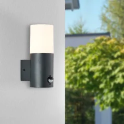Außenwandlampe Aberdeen, Sensor, Höhe 23,2 cm, anthrazit