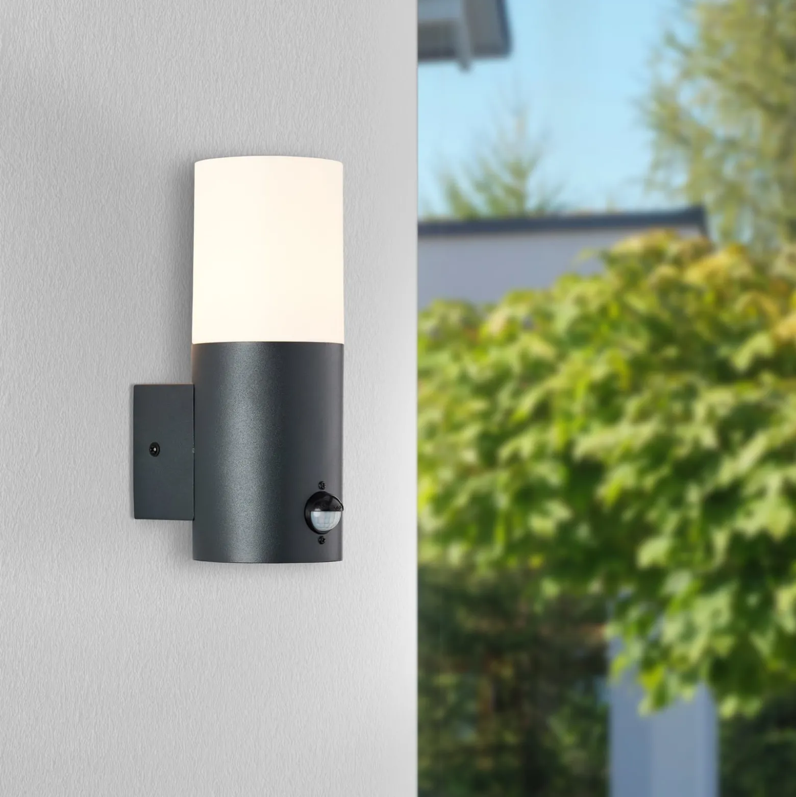 Außenwandlampe Aberdeen, Sensor, Höhe 23,2 cm, anthrazit