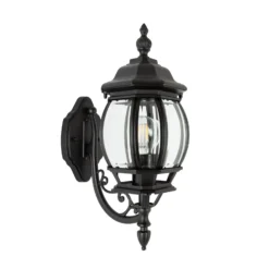 Außenwandlampe Andrew Kristallglas stehend schwarz
