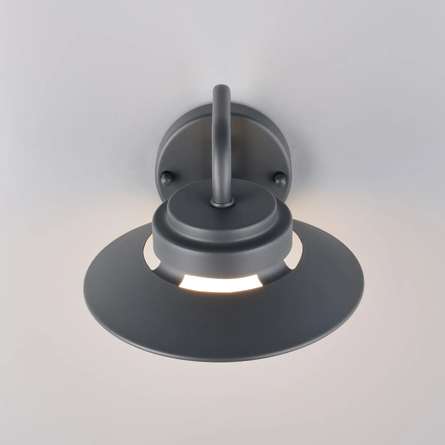 Außenwandlampe Atrato, anthrazit, Ø 20 cm, Metall