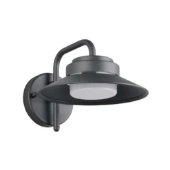 Außenwandlampe Atrato, anthrazit, Ø 20 cm, Metall