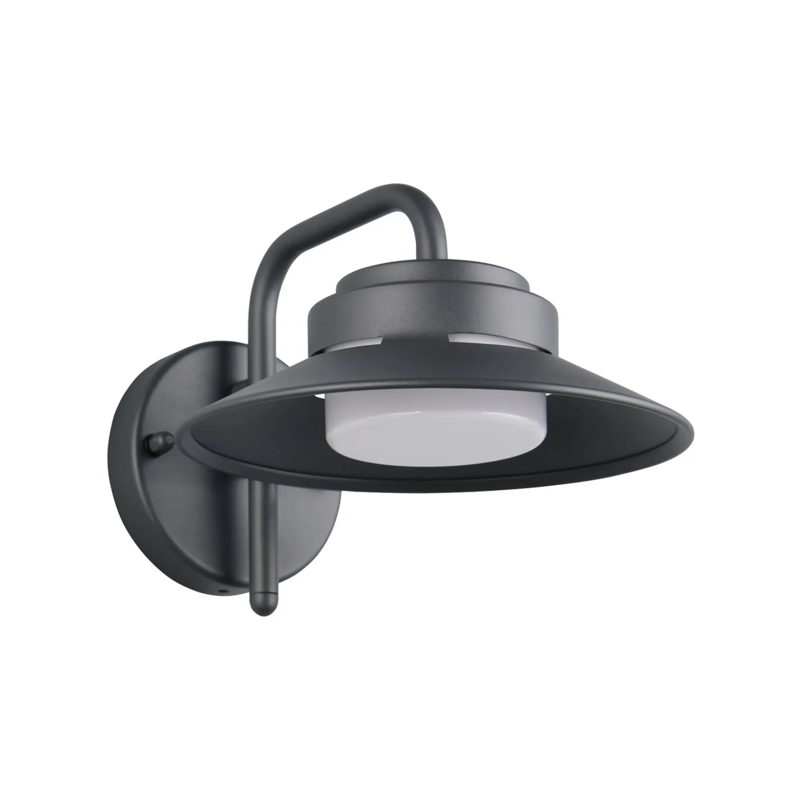 Außenwandlampe Atrato, anthrazit, Ø 20 cm, Metall