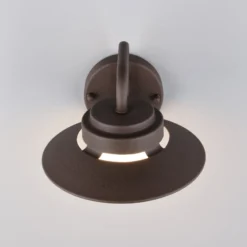 Außenwandlampe Atrato, rostfarben, Ø 20 cm, Metall