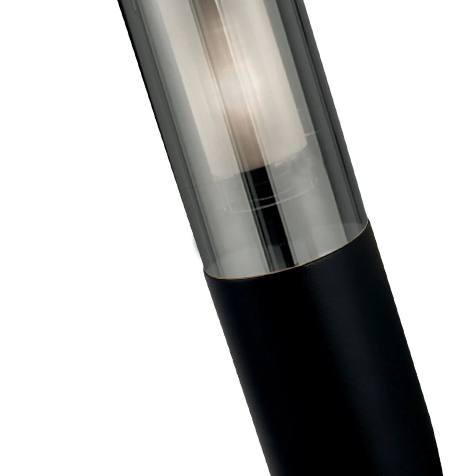 Außenwandlampe Batton, Höhe 40 cm, schwarz/rauchgrau, Sensor