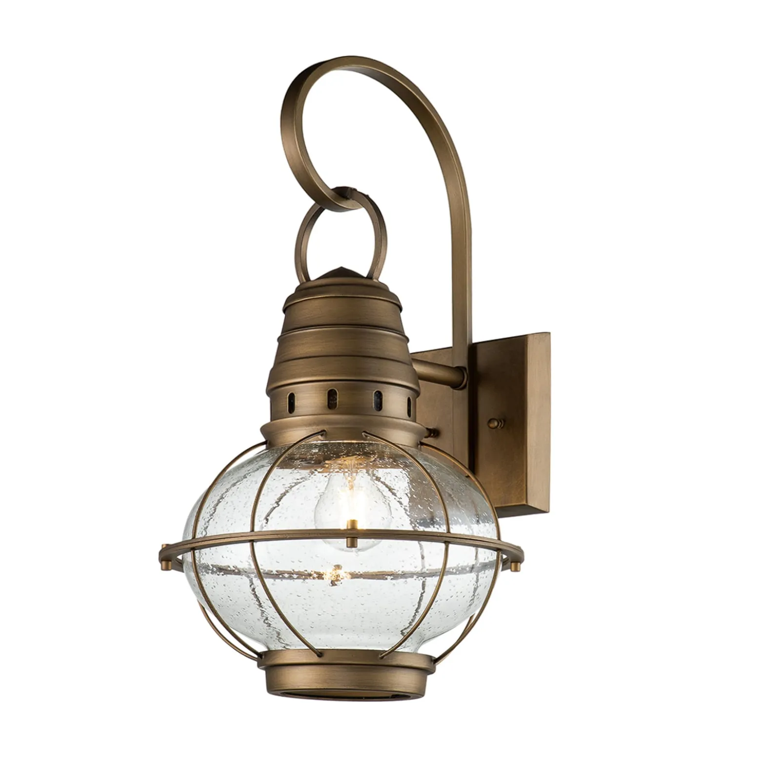Außen-Wandlampe Bridgeton messing Ø 28 cm