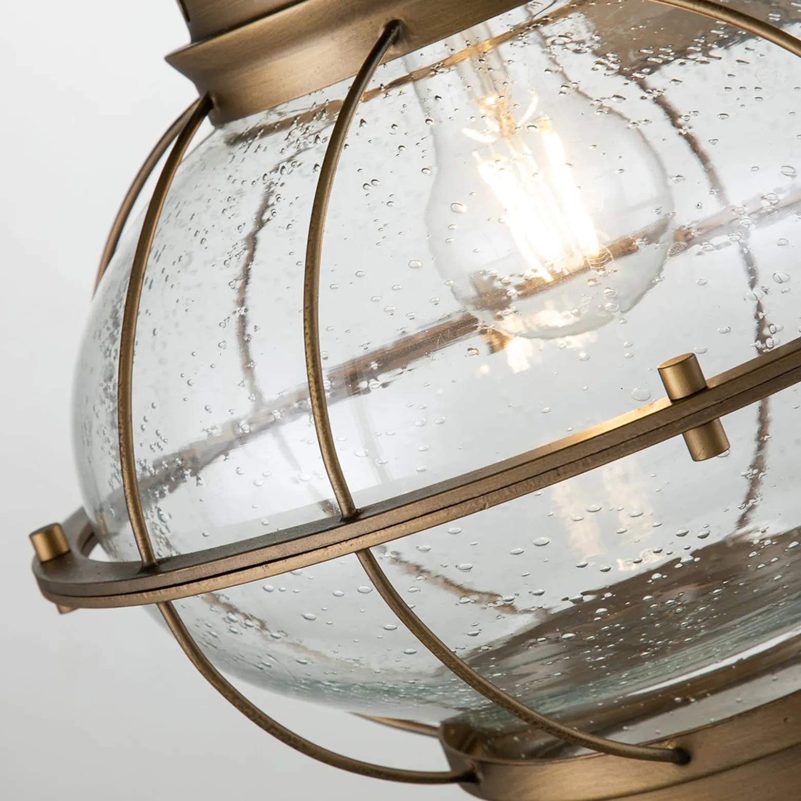 Außen-Wandlampe Bridgeton messing Ø 28 cm