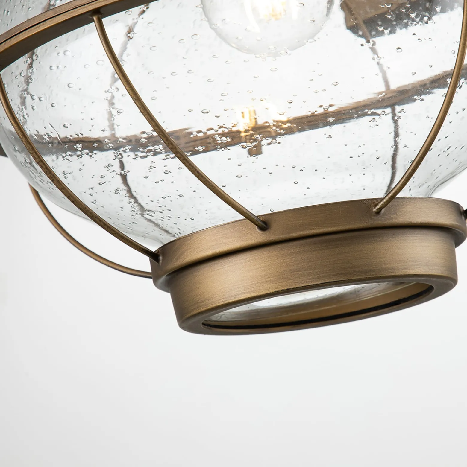 Außen-Wandlampe Bridgeton messing Ø 28 cm