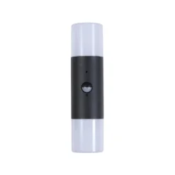 Außenwandlampe Cannes, Höhe 30 cm, schwarz/weiß 2-fl. Sensor