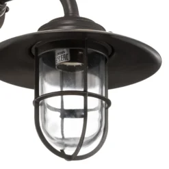 Außenwandlampe Chalet Gitter Messing brüniert klar