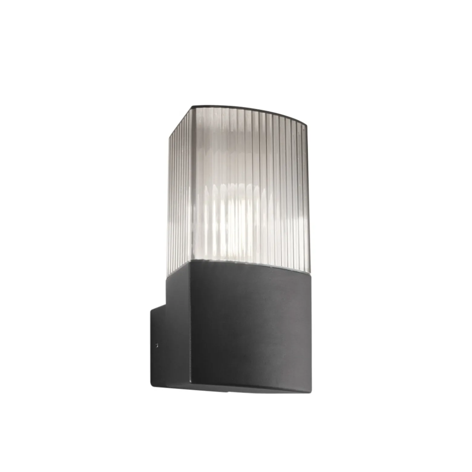 Außenwandlampe DARK, anthrazit/rauchgrau, Edelstahl, Sensor