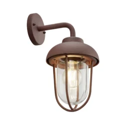 Außenwandlampe DUERO, rostfarben Höhe 33 cm Metall/Glas IP44