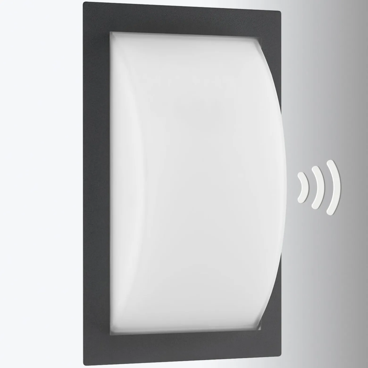 Außenwandlampe Ivett, anthrazit, E27, Bewegungsmelder