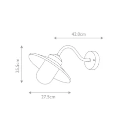 Außenwandlampe Klampenborg, silber, Laterne, Edelstahl, IP44