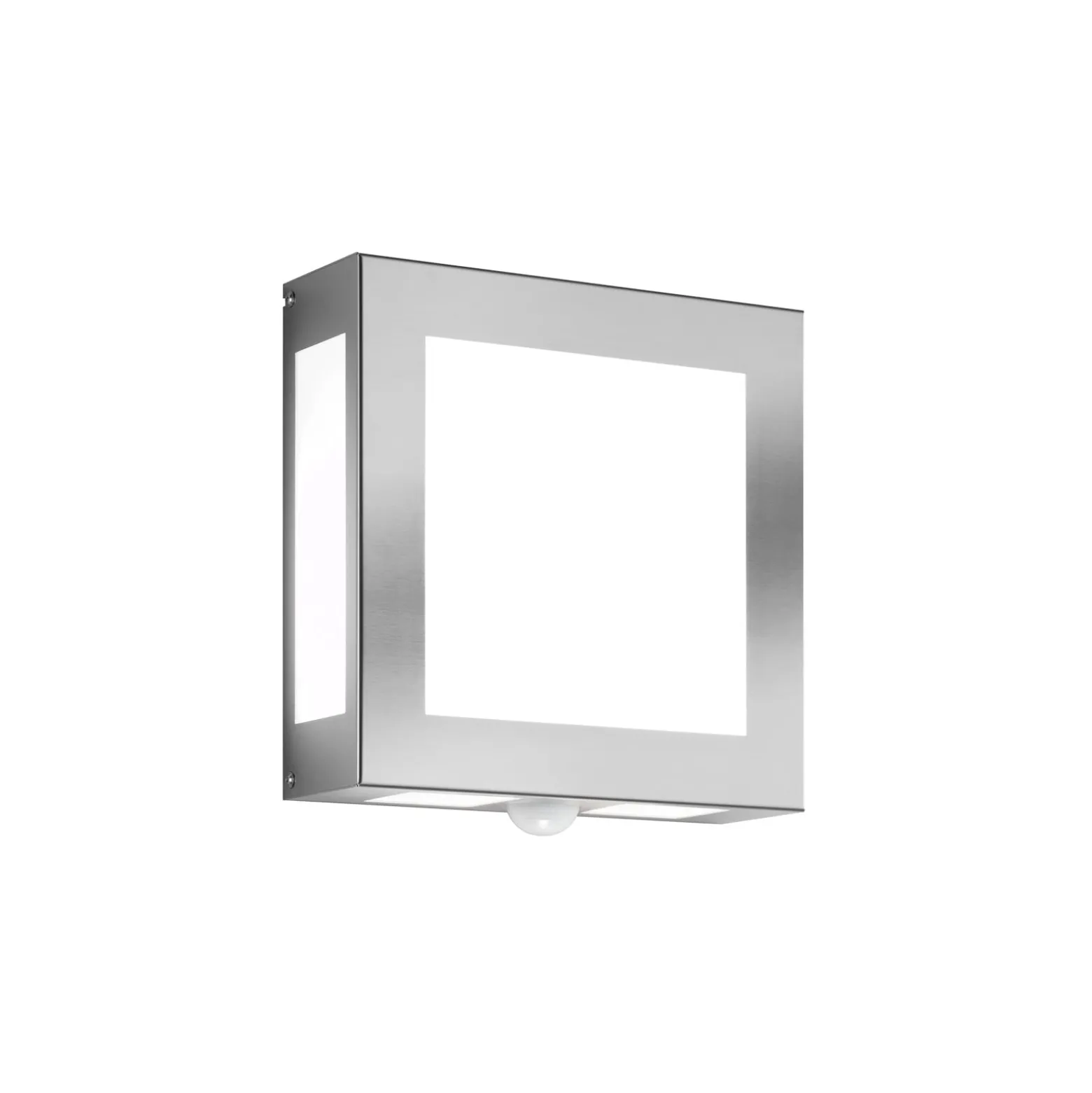Außenwandlampe Legendo, Edelstahl mit Sensor