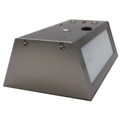Außenwandlampe Long aus Edelstahl mit Sensor