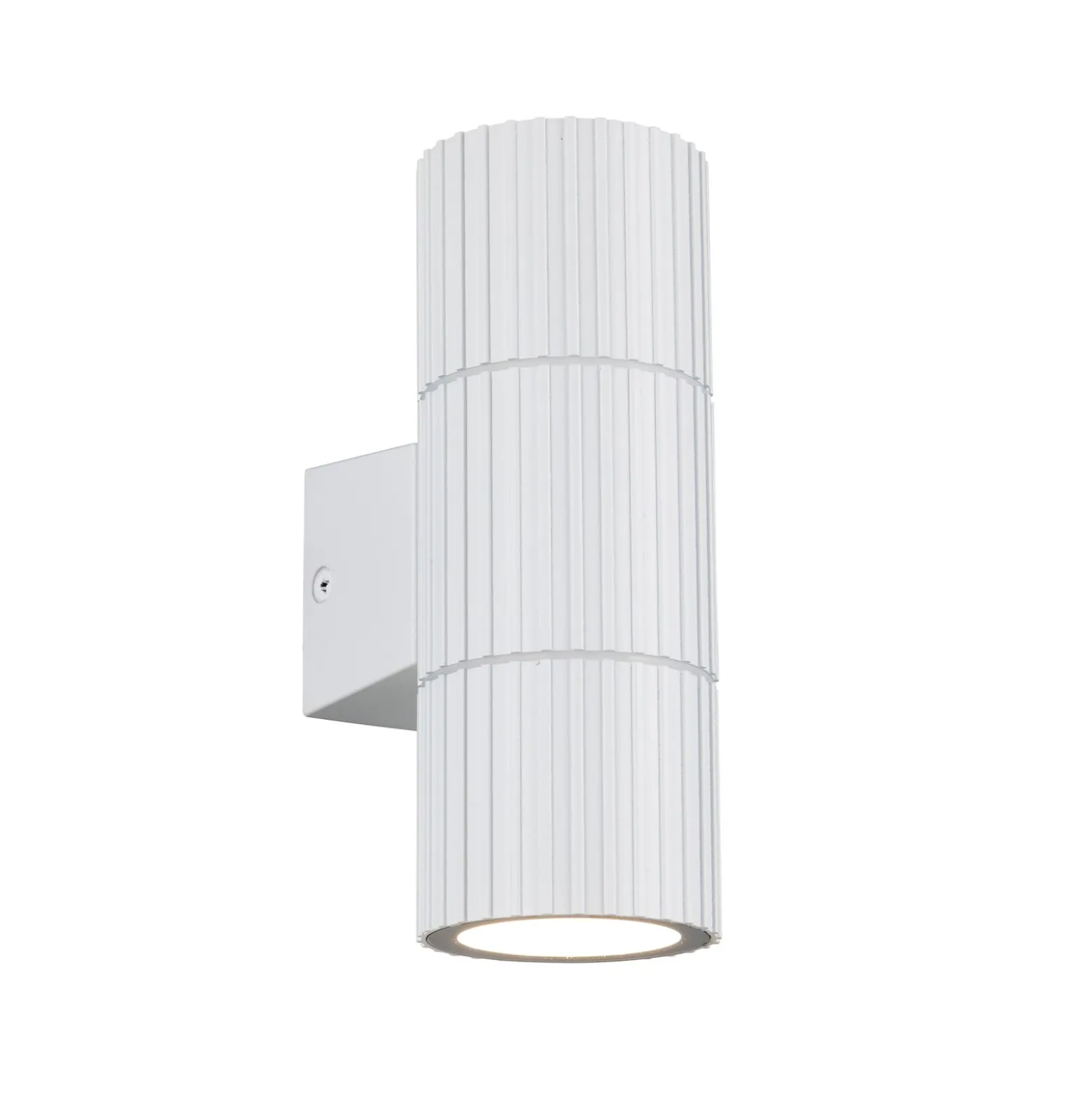 Außenwandlampe Parana, weiß matt, Höhe 16 cm, Metall, 2-flg.