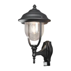 Außenwandlampe Parma mit Bewegungsmelder, schwarz