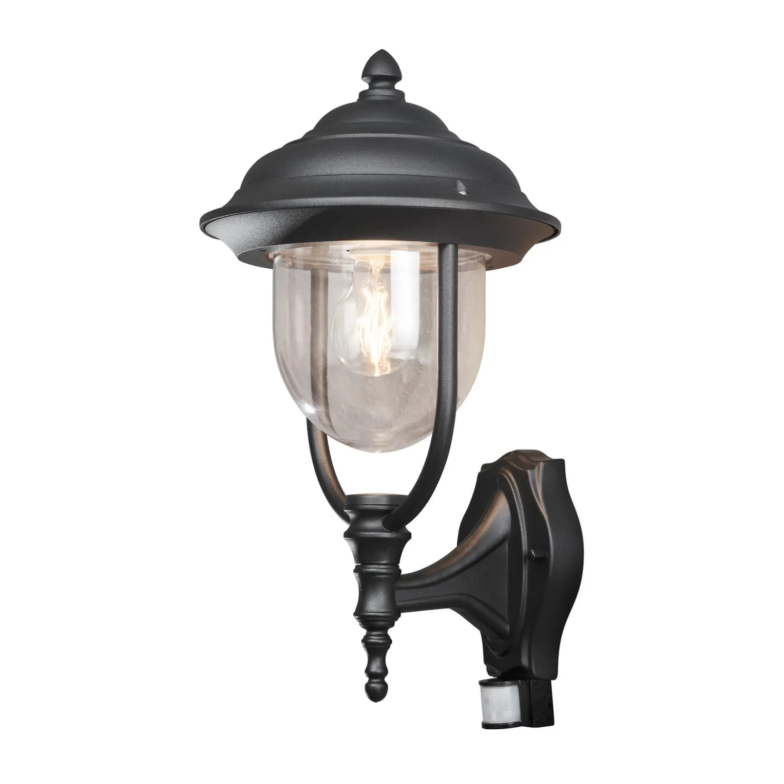 Außenwandlampe Parma mit Bewegungsmelder, schwarz