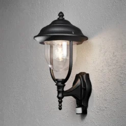 Außenwandlampe Parma mit Bewegungsmelder, schwarz