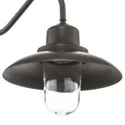 Außenwandlampe Patio, Messing brüniert, gebogen