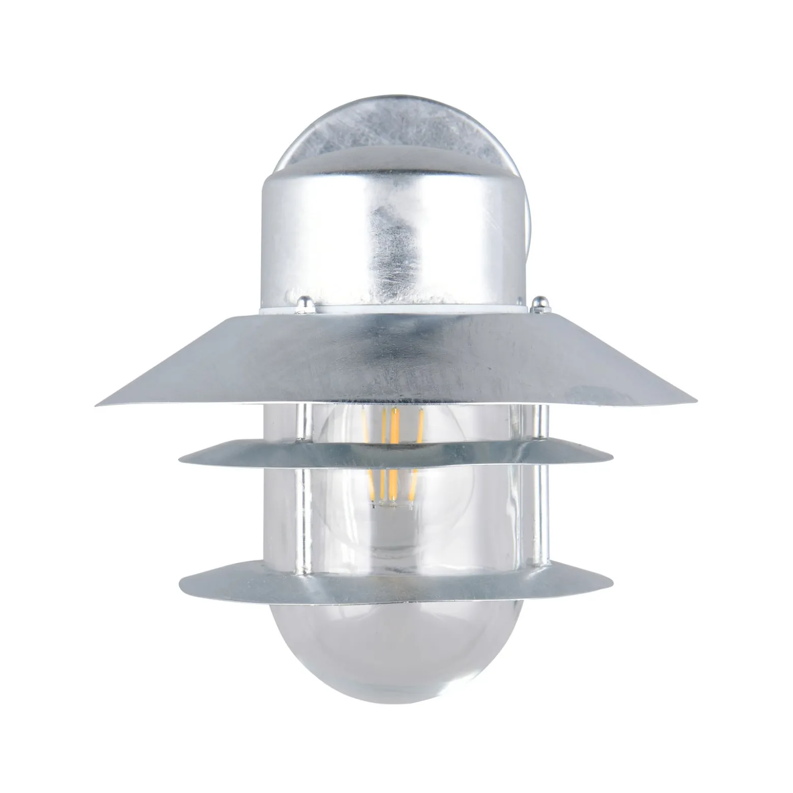 Außenwandlampe Ruvuuma zinkfarben Ø 22 cm abwärts gerichtet