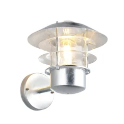 Außenwandlampe Ruvuuma zinkfarben Ø 22 cm aufwärts gerichtet