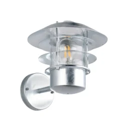 Außenwandlampe Ruvuuma zinkfarben Ø 22 cm aufwärts gerichtet