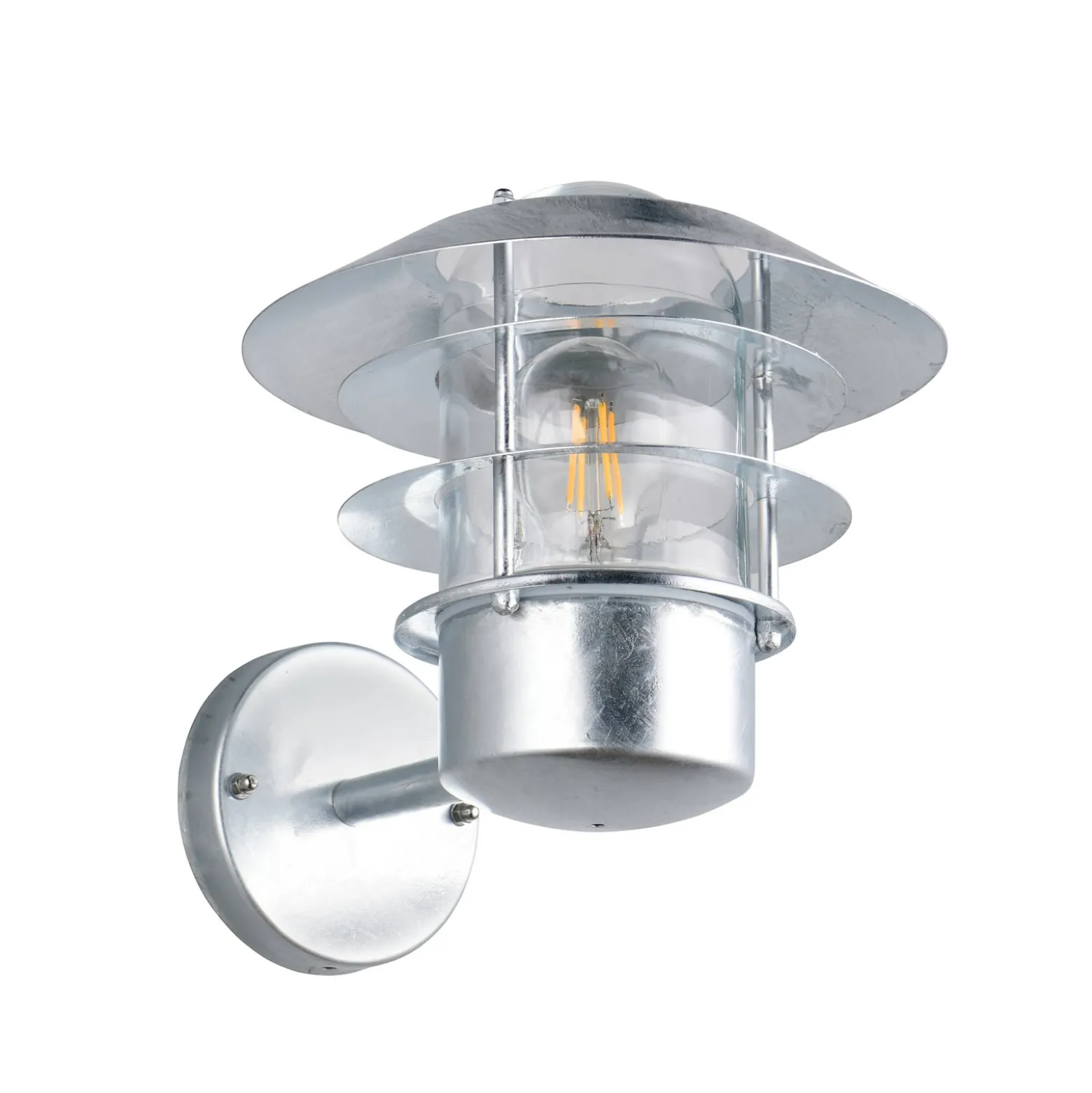 Außenwandlampe Ruvuuma zinkfarben Ø 22 cm aufwärts gerichtet