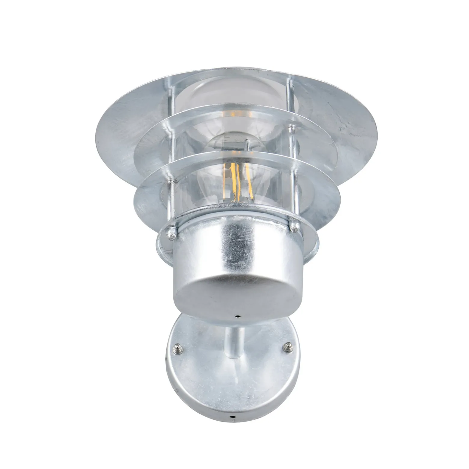 Außenwandlampe Ruvuuma zinkfarben Ø 22 cm aufwärts gerichtet