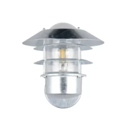 Außenwandlampe Ruvuuma zinkfarben Ø 22 cm aufwärts gerichtet