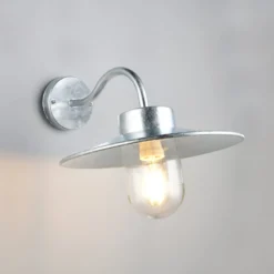 Außenwandlampe Tana, zinkfarben, Ausladung 41 cm Metall IP44