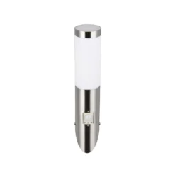 Außenwandlampe Trioto, nickelfarben, 39 cm Edelstahl, Sensor