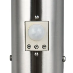 Außenwandlampe Trioto, nickelfarben, 39 cm Edelstahl, Sensor