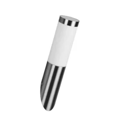 Außenwandlampe Trioto, nickelfarben, Höhe 39 cm, Edelstahl