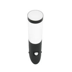 Außenwandlampe Trioto, schwarz matt, 39 cm Edelstahl, Sensor