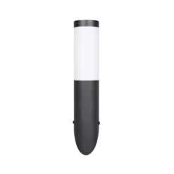 Außenwandlampe Trioto, schwarz matt, Höhe 39 cm, Edelstahl