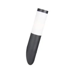 Außenwandlampe Trioto, schwarz matt, Höhe 39 cm, Edelstahl