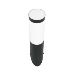 Außenwandlampe Trioto, schwarz matt, Höhe 39 cm, Edelstahl