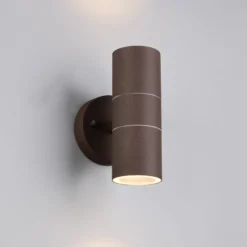 Außenwandlampe Turia, rostfarben, Höhe 16 cm, Metall