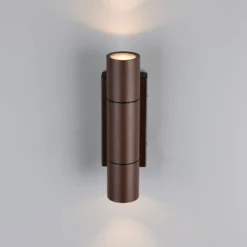 Außenwandlampe Yamuna, rostfarben, Höhe 23 cm, Metall, IP65