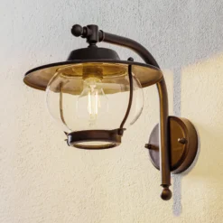 Außenwandleuchte Betulle, Messing brüniert