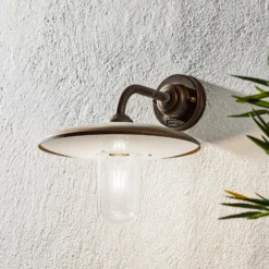 Außenwandleuchte Casale, antik-kupfer Glas klar