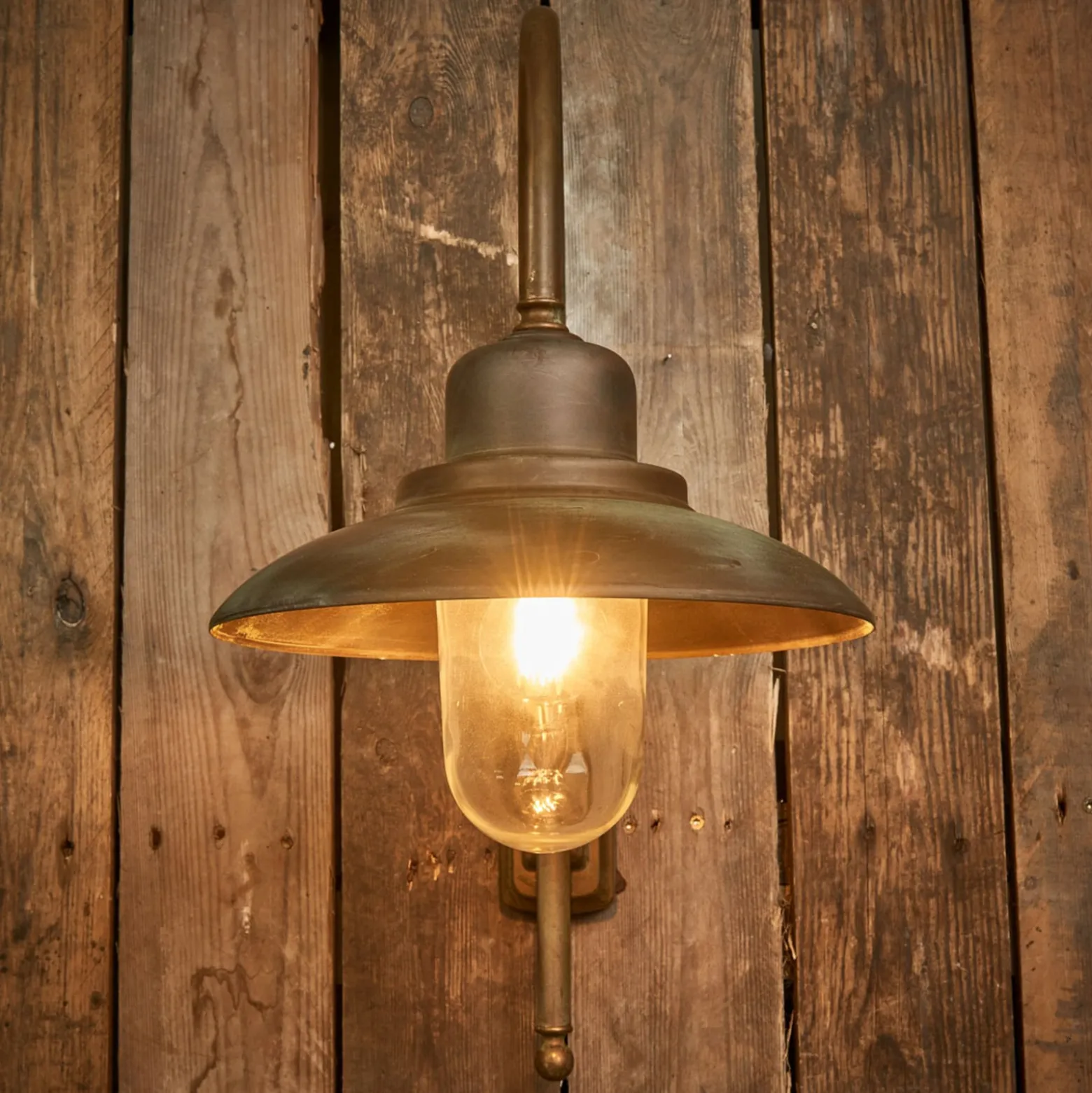 Außenwandleuchte Casale Höhe 60cm, messing antik