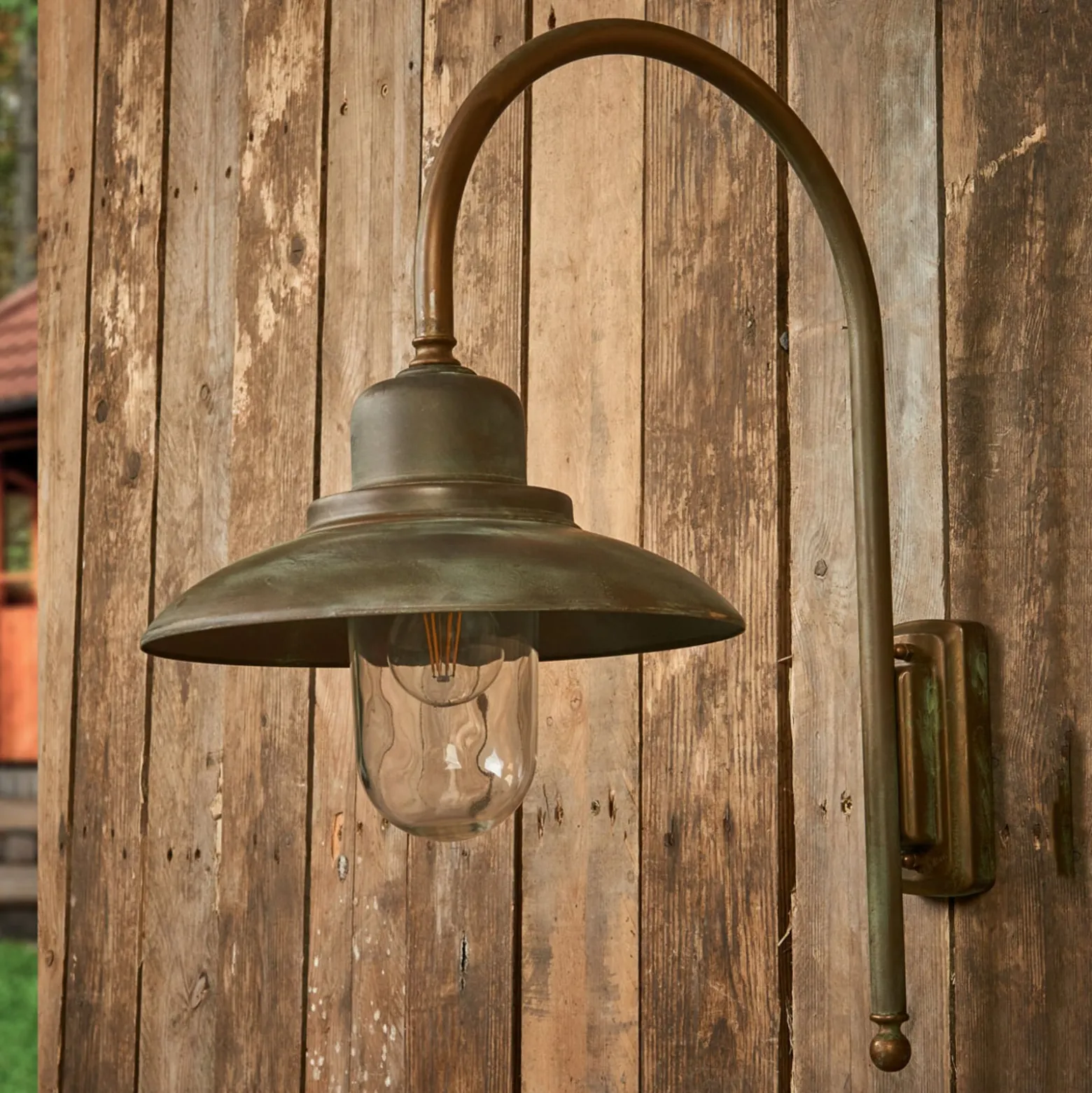 Außenwandleuchte Casale Höhe 60cm, messing antik