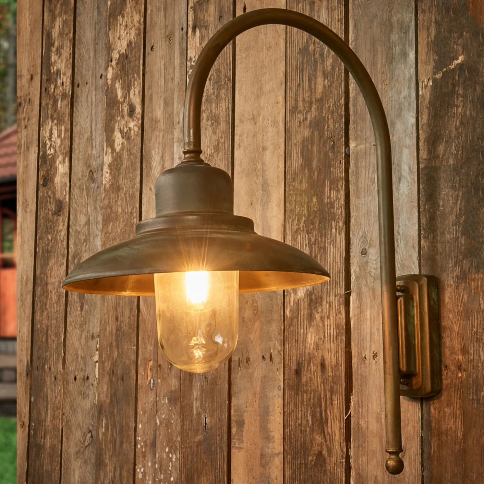 Außenwandleuchte Casale Höhe 60cm, messing antik