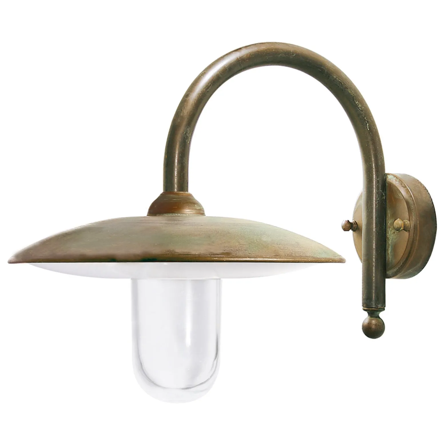 Außenwandleuchte Casale Tiefe 42cm, messing antik