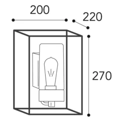 Außenwandleuchte Cubic³ 3363 messing antik/klar